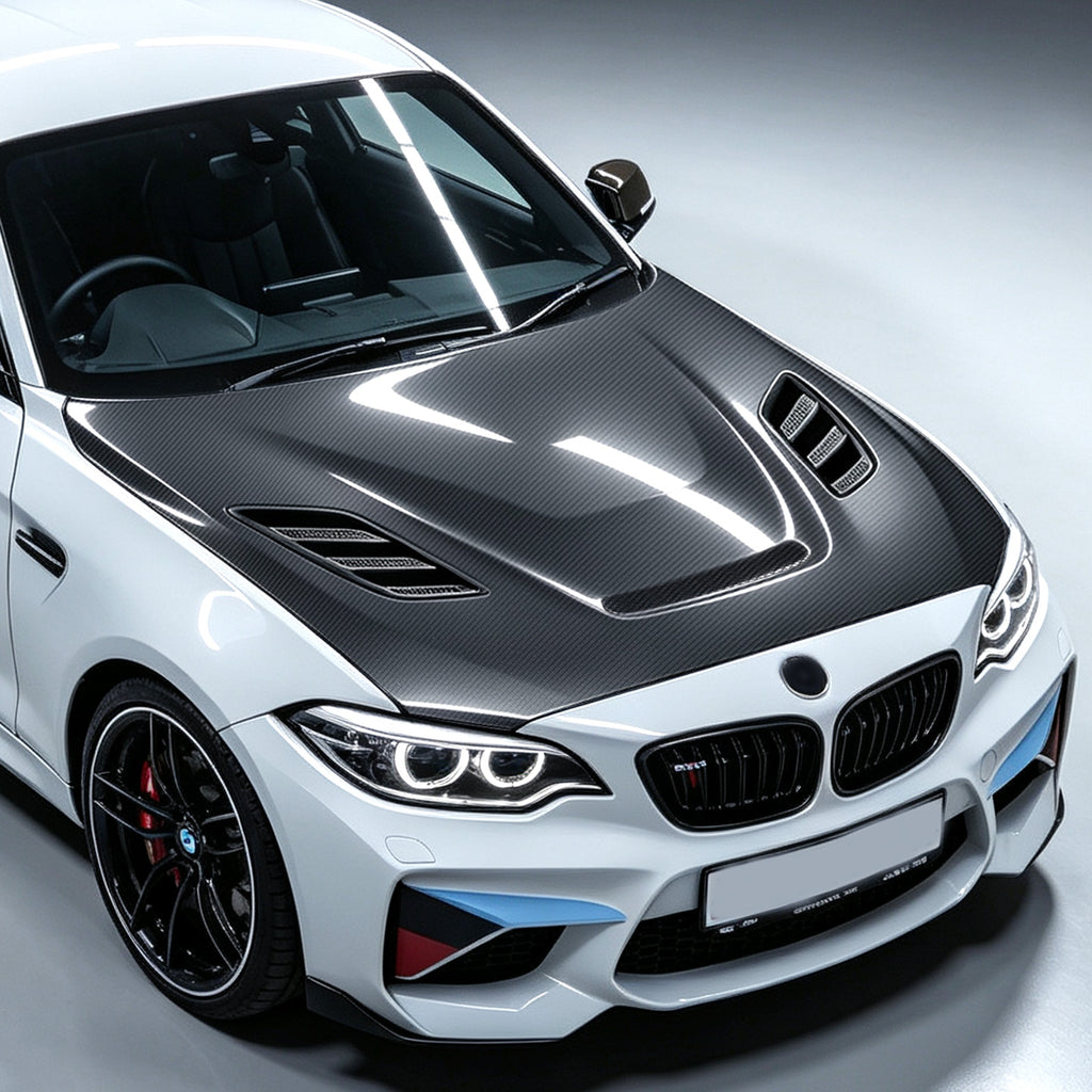 BMW 1SERIES 2SERIES F20/F23/F87(M2） Carbon Fiber Bonnet Hood Vented