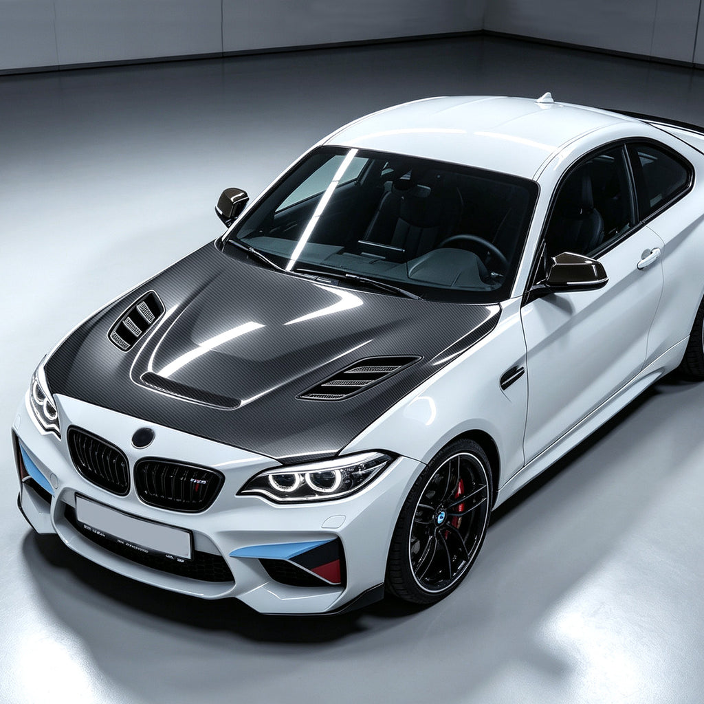 BMW 1SERIES 2SERIES F20/F23/F87(M2） Carbon Fiber Bonnet Hood Vented